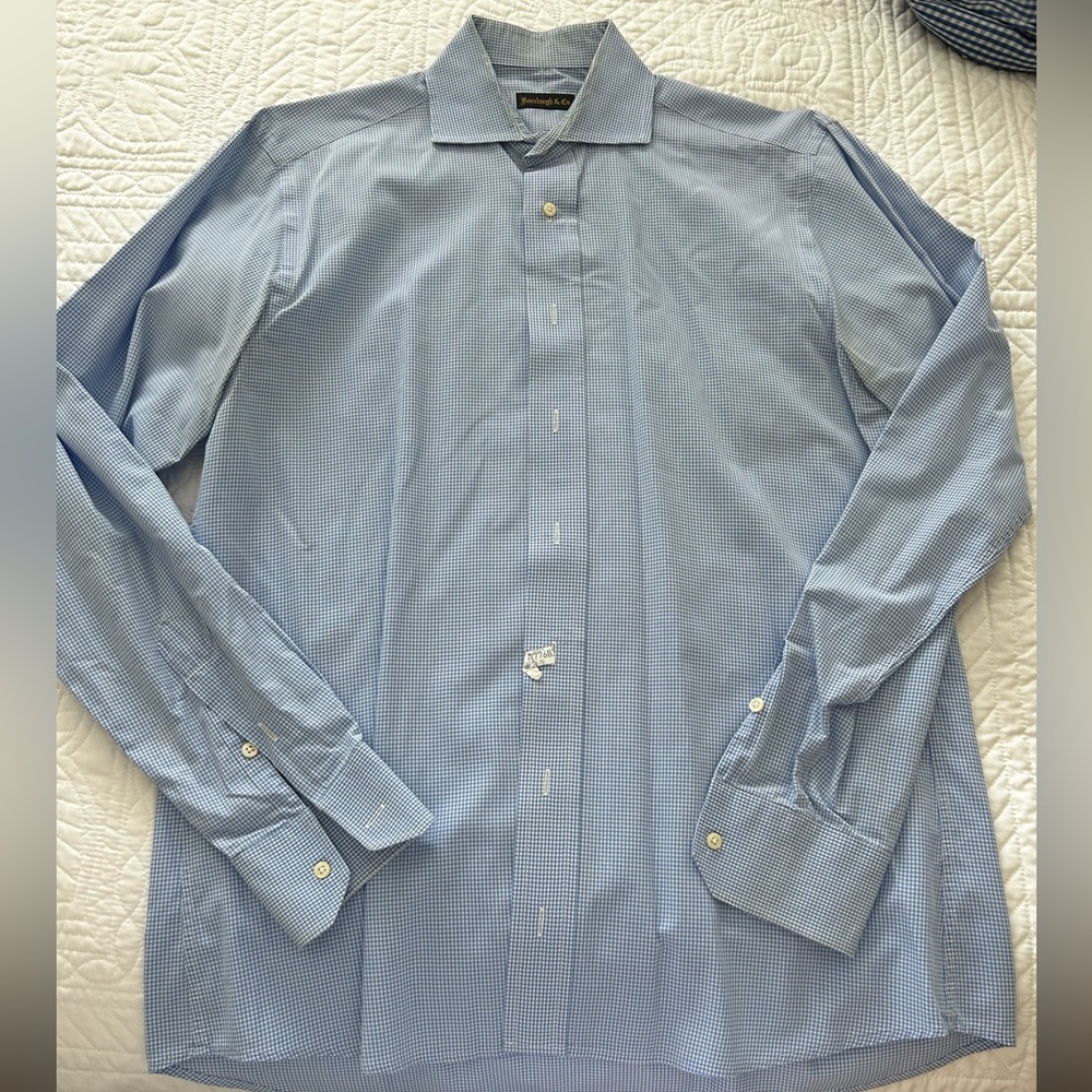 Men’s Blue check dress shirt